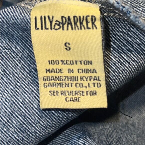 LILY PARKER Dark Denim Jumper Overall Dress-S - Picture 9 of 10